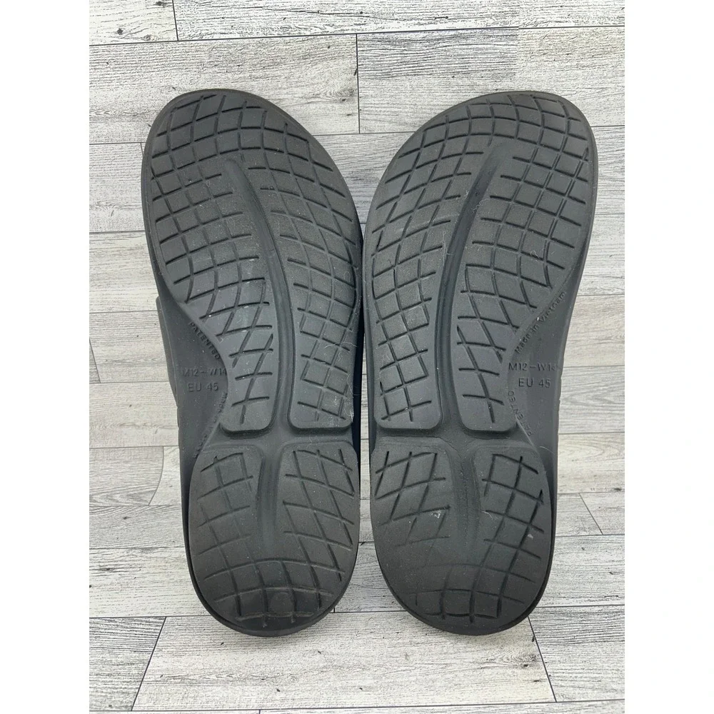 Oofos OOahh Sport Recovery Slides Black Mens 12 Womens 14 EU 45 Sandals Comfort